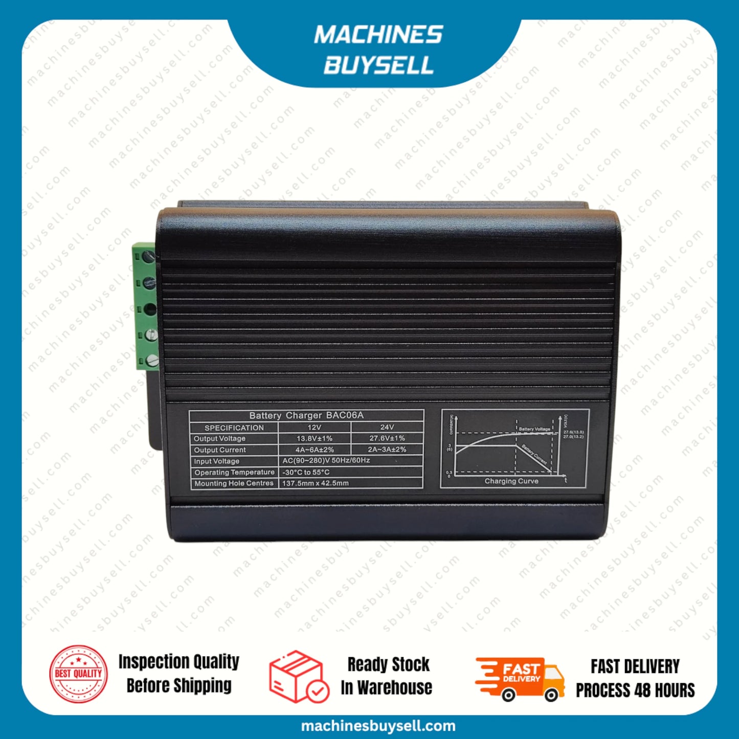 BATTERY CHARGER BAC06A 12V @ SP2072