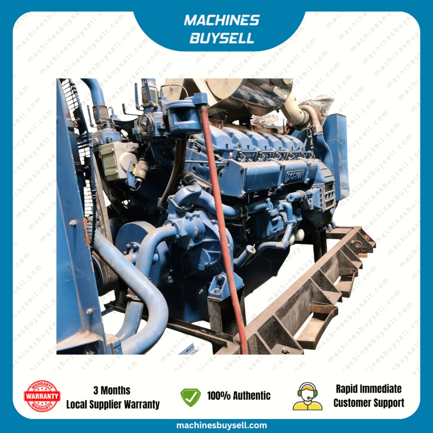 Used 1000kVA Dorman 12SETCR Genset @ 49DO1000