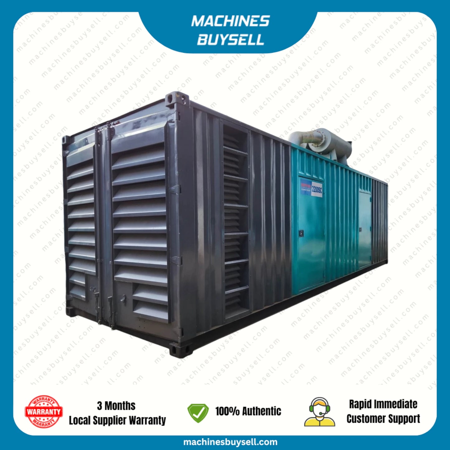 Used 2000kVA Cummins QSK60-G4 Genset @ 4CU2000
