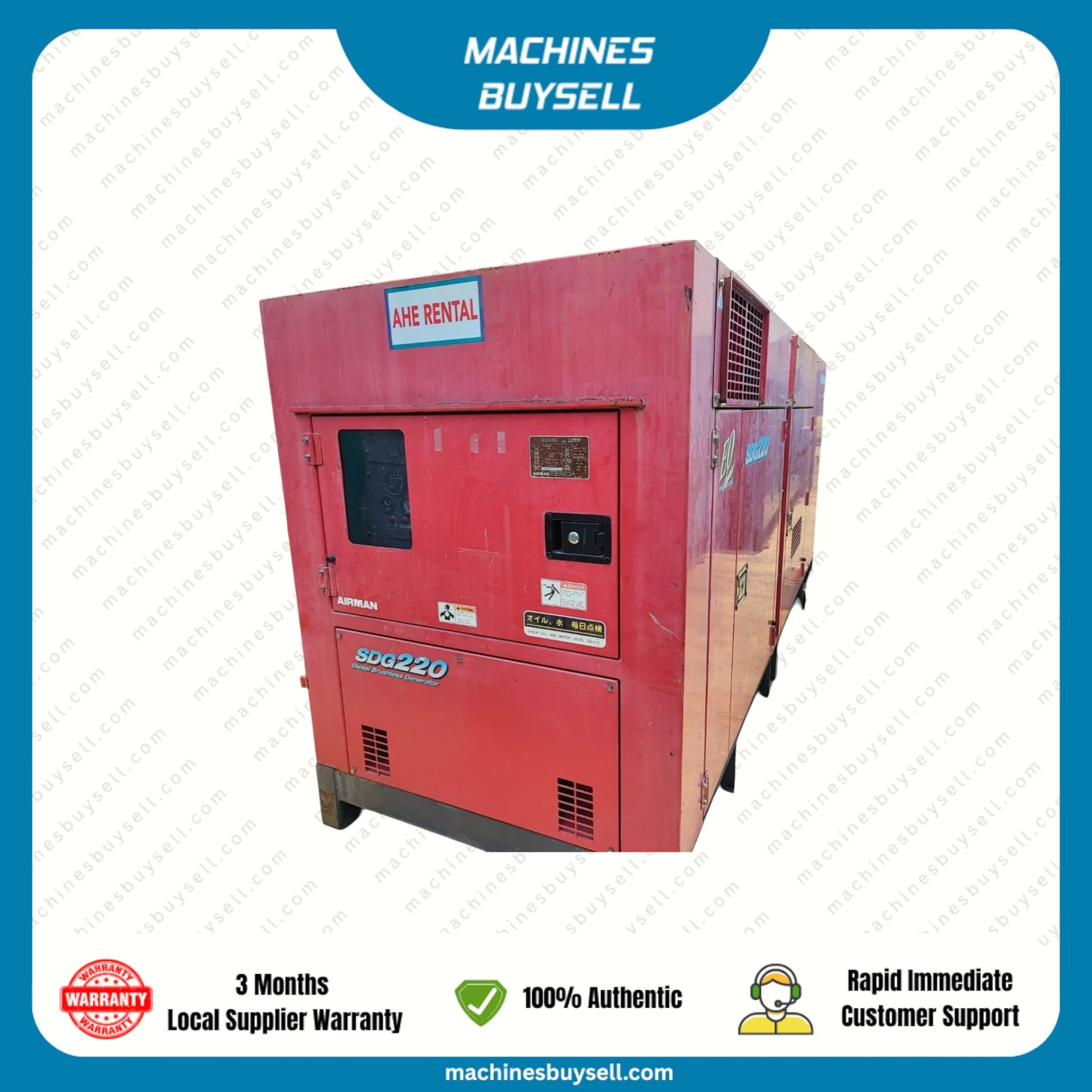 Used 200kVA Mitsubishi 6D24-TLE2B Genset @ 7MI200