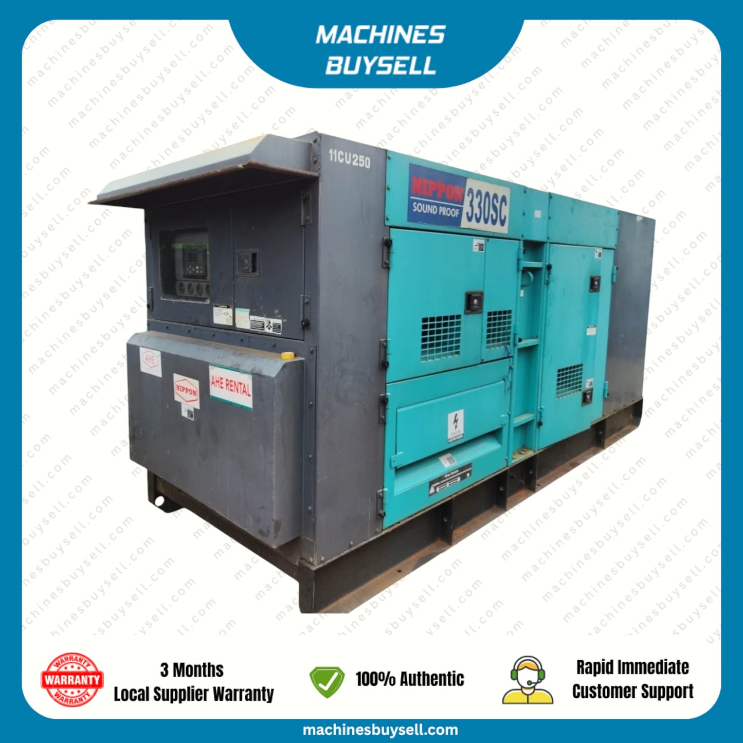 Used 250kVA Cummins NT855-GA Genset @ 11CU250