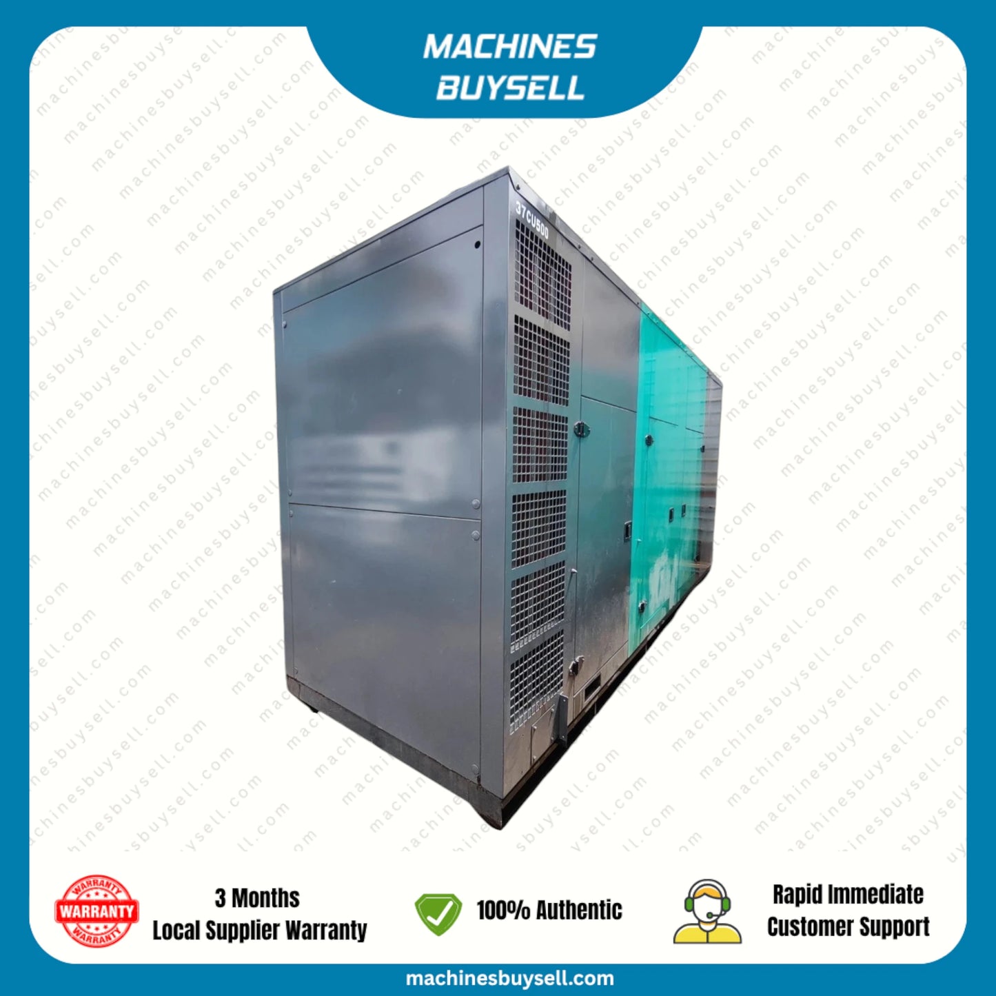 Used 500kVA Cummins KTA19-G3A Genset @ 37CU500