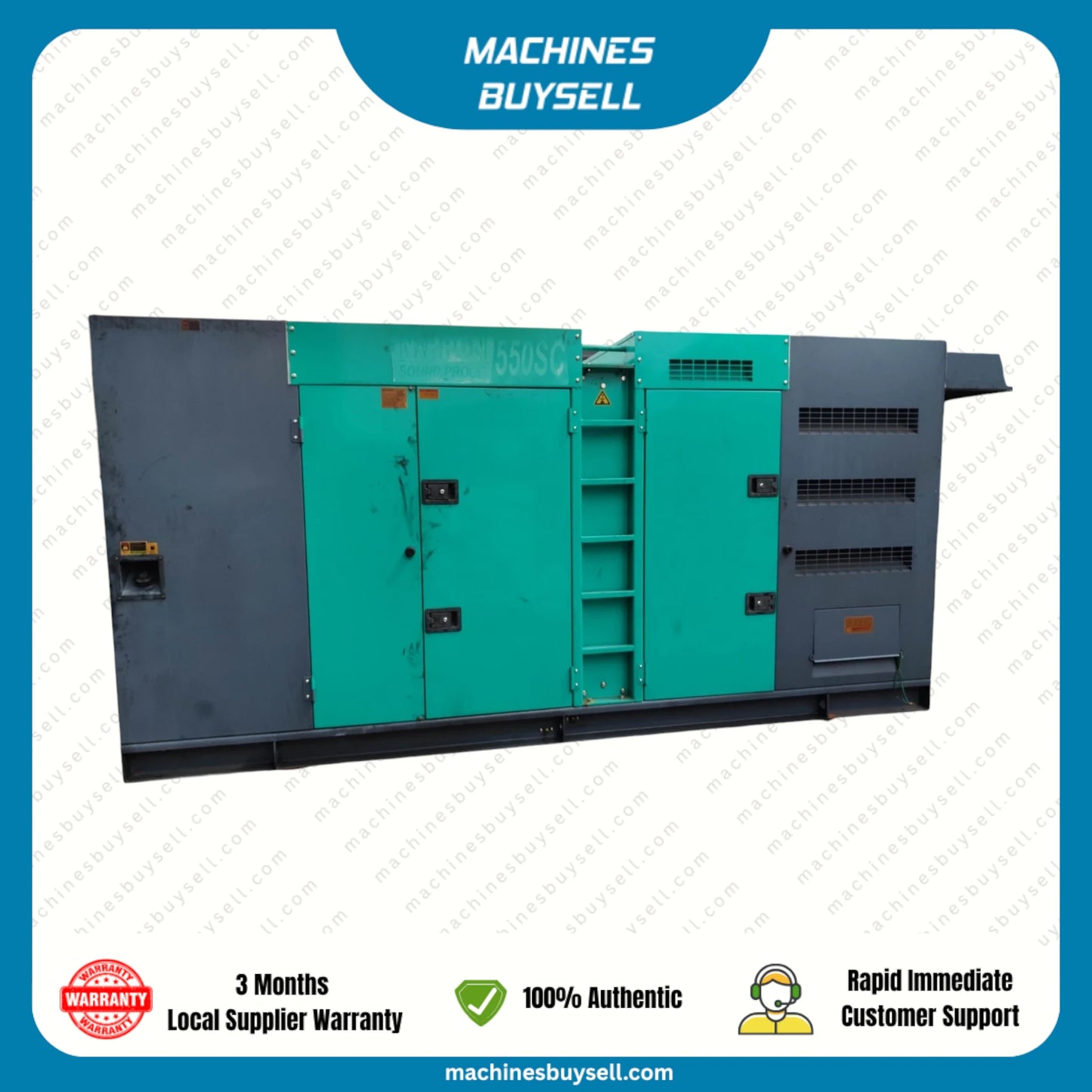 Used 500kVA Cummins KTA19-G4 Genset @ 15CU500