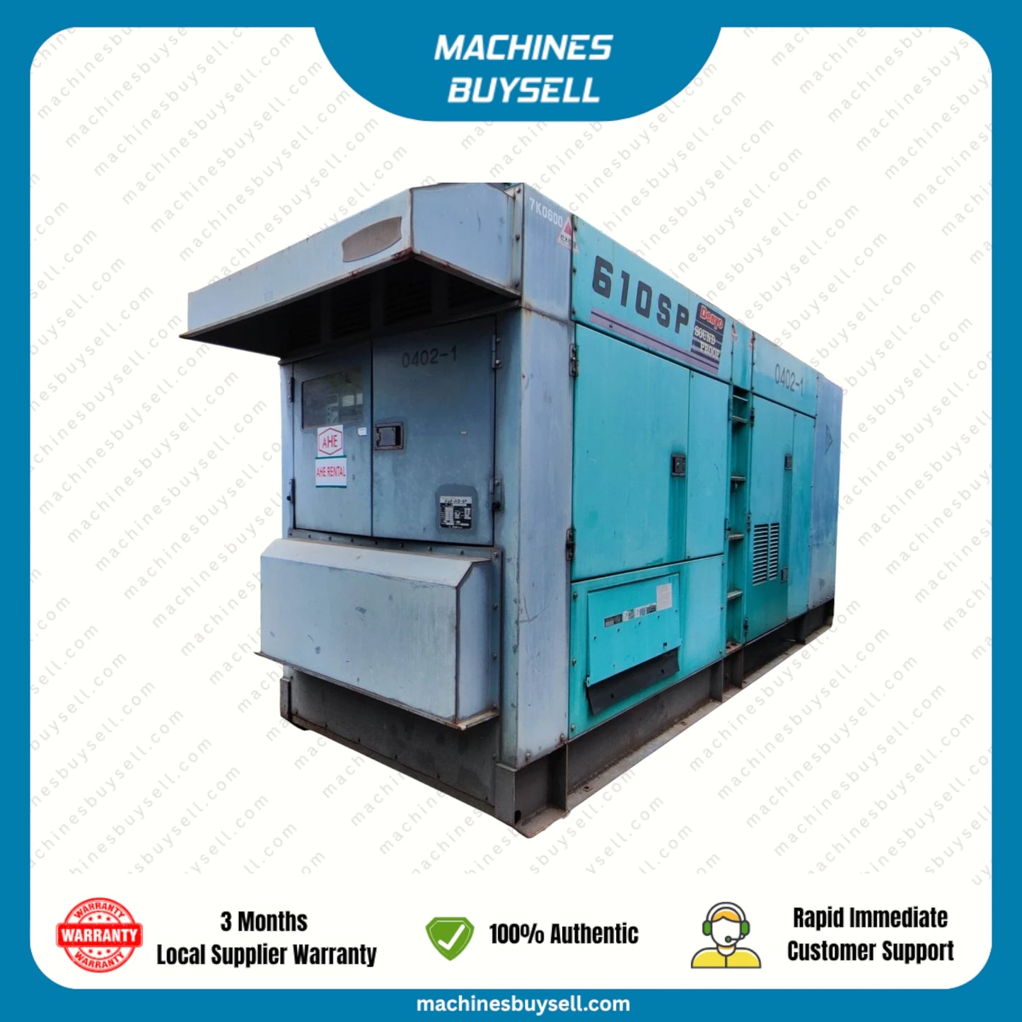 Used 600kVA Komatsu SA6D170-A-1 Genset @ 7KO600