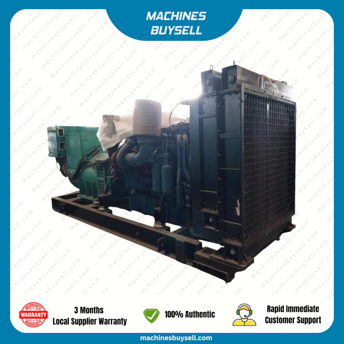 USED 750KVA MTU 12V 2000 G65-TB GENSET @ 2MT750