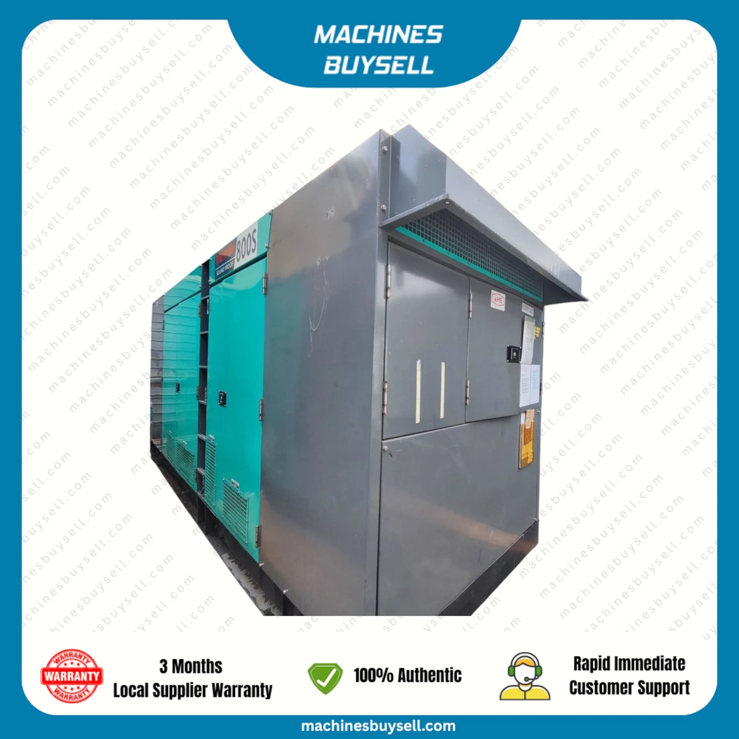 Used 800kVA Komatsu SAA6D170E3 Genset @ 10KO800
