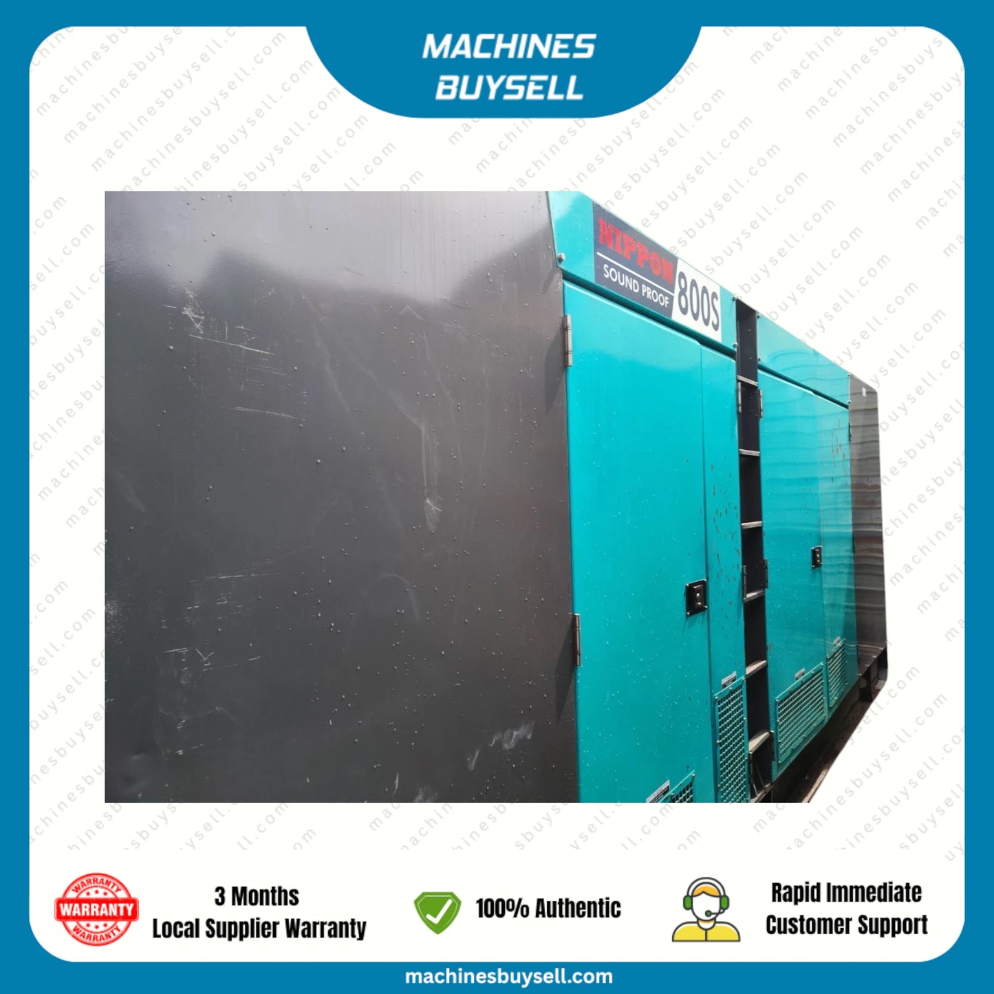 Used 800kVA Komatsu SAA6D170E3 Genset @ 10KO800